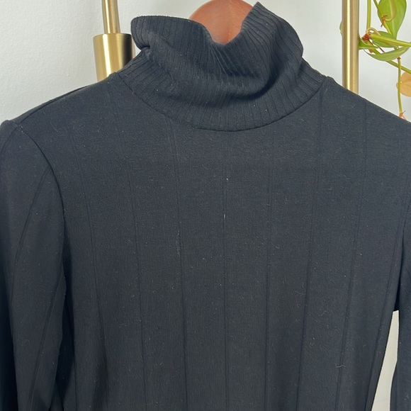 Mango ribbed mock neck mini dress - Picture 3 of 4